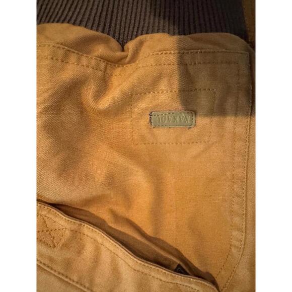 Kakadu Traders Australia Jacket Leather  Trim Tan Mens Canvas Bomber L/XL - Picture 5 of 9